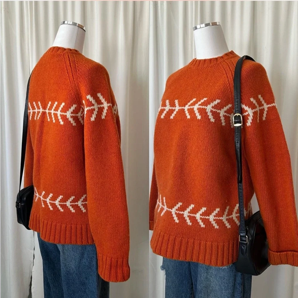 Vintage 2003 Gap Fair Isle 100% Wool Crewneck sweater. - Picture 7 of 8